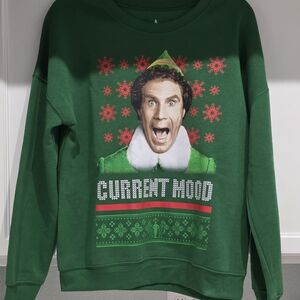 NWT Buddy The ELF Current Mood Christmas Sweater with Festive Design Size L